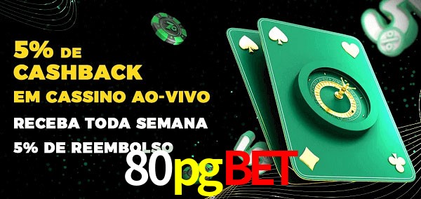 Promoções do cassino ao Vivo 80pgbet